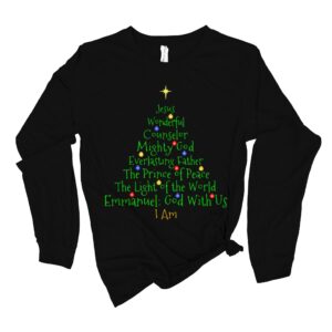 Christian Christmas Tree Shirt, Holiday Faith Gift